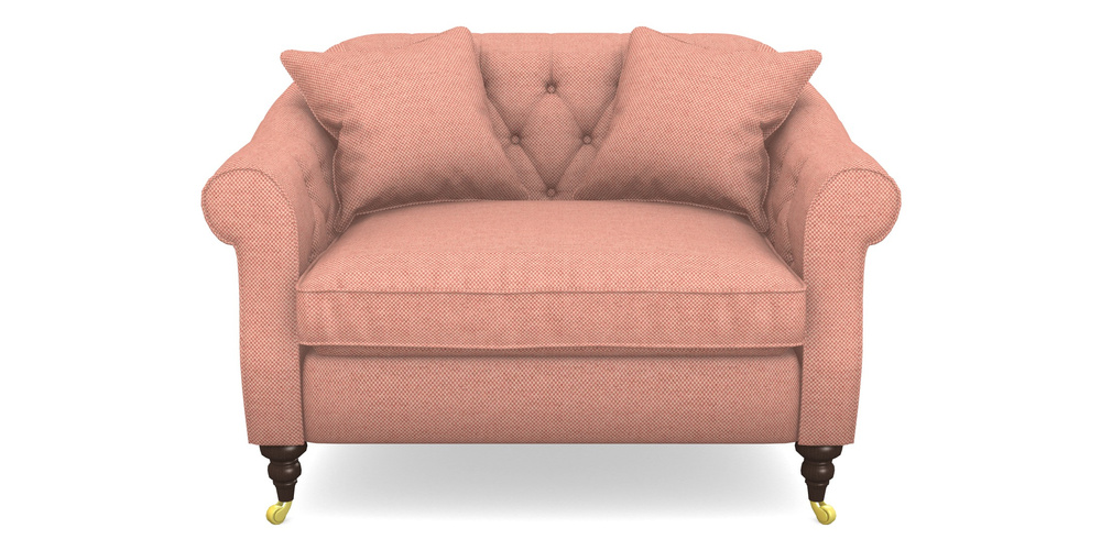 Product photograph of Abbotsbury Snuggler In Basket Weave - Peony from Sofas and Stuff Limited