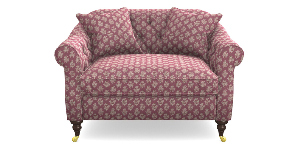 Product photograph of Abbotsbury Snuggler In Cloth 21 - Coral 1 - Cassis from Sofas and Stuff Limited