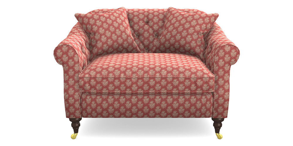 Product photograph of Abbotsbury Snuggler In Cloth 21 - Coral 1 - Ginger Snap from Sofas and Stuff Limited