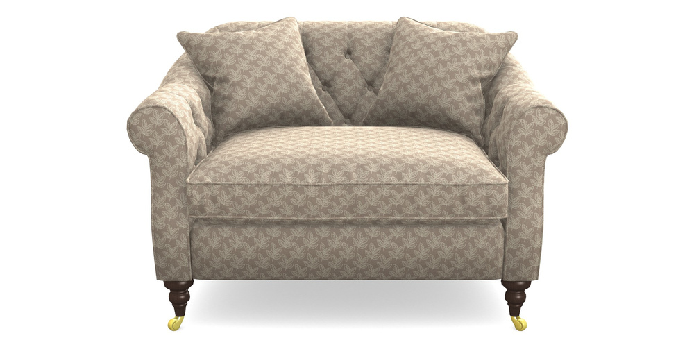 Product photograph of Abbotsbury Snuggler In Cloth 21 - Decorative Leaf - Beech from Sofas and Stuff Limited