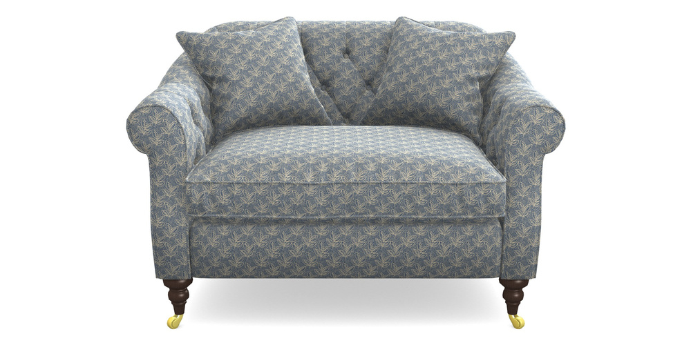 Product photograph of Abbotsbury Snuggler In Cloth 21 - Decorative Leaf - Bilberry from Sofas and Stuff Limited