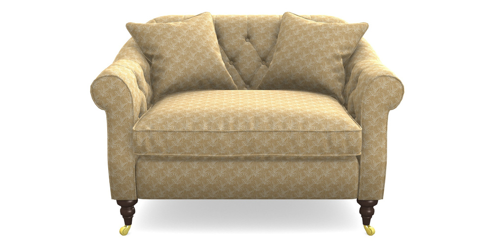 Product photograph of Abbotsbury Snuggler In Cloth 21 - Decorative Leaf - Quince from Sofas and Stuff Limited
