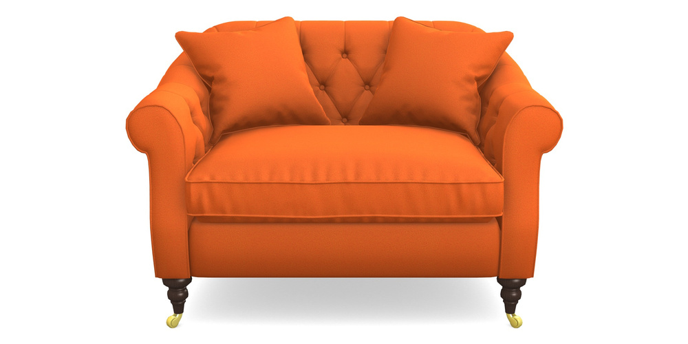 Product photograph of Abbotsbury Snuggler In Clever Glossy Velvet - Seville from Sofas and Stuff Limited