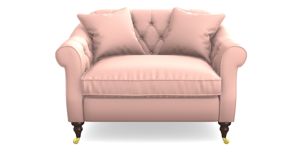 Product photograph of Abbotsbury Snuggler In Clever Glossy Velvet - Tutu from Sofas and Stuff Limited