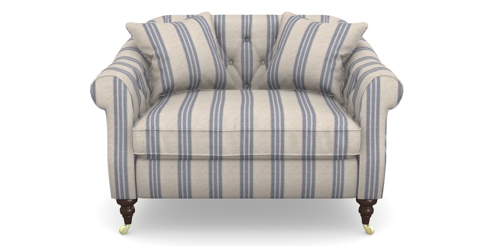 Product photograph of Abbotsbury Snuggler In Cloth 18 Stripes - Bengal - Indigo from Sofas and Stuff Limited