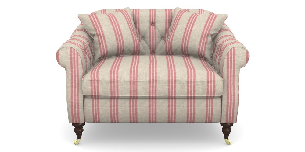 Product photograph of Abbotsbury Snuggler In Cloth 18 Stripes - Bengal - Cranberry from Sofas and Stuff Limited