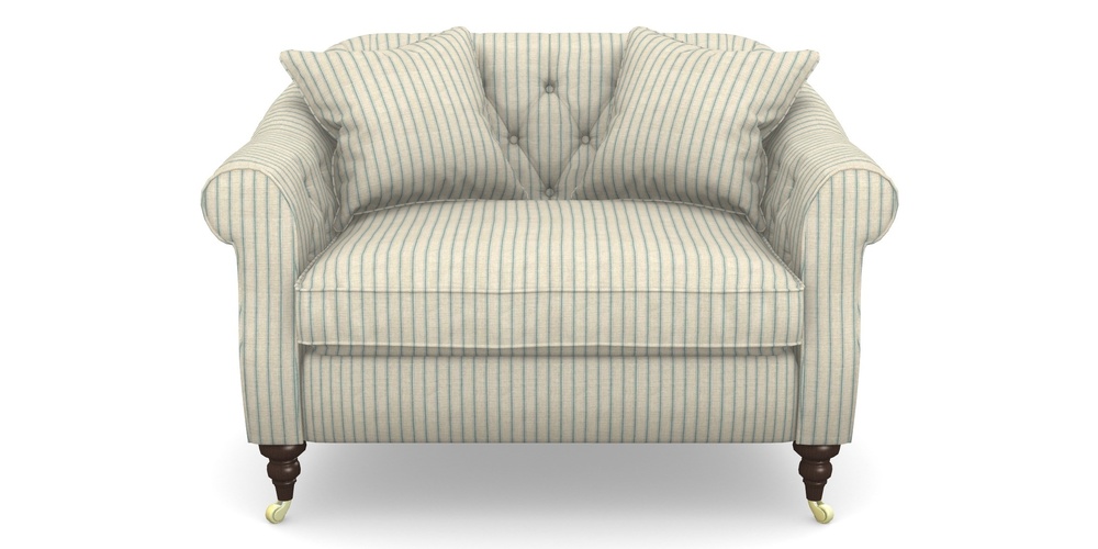 Product photograph of Abbotsbury Snuggler In Cloth 18 Stripes - Ticking - Basil from Sofas and Stuff Limited