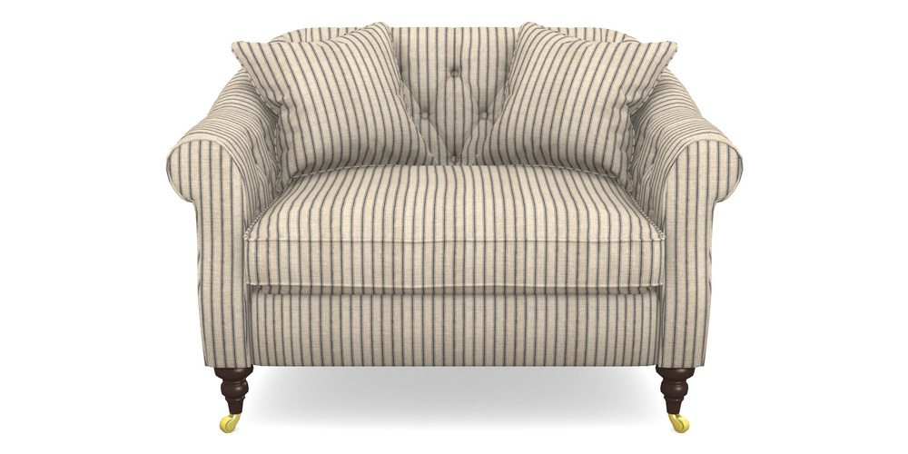 Product photograph of Abbotsbury Snuggler In Cloth 18 Stripes - Ticking - Bible Black from Sofas and Stuff Limited