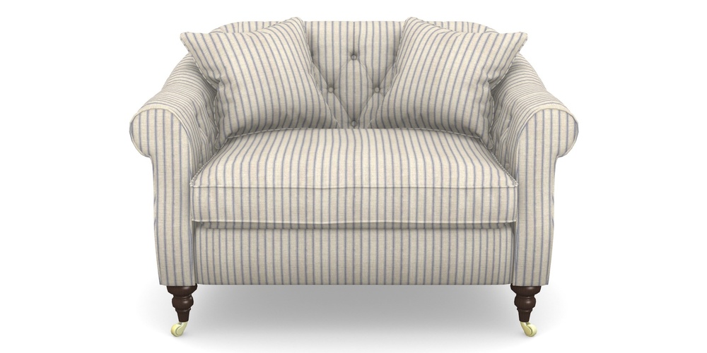 Product photograph of Abbotsbury Snuggler In Cloth 18 Stripes - Ticking - Indigo from Sofas and Stuff Limited