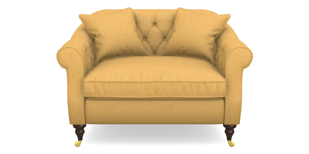 Product photograph of Abbotsbury Snuggler In Clever Cotton Mix - Mustard from Sofas and Stuff Limited