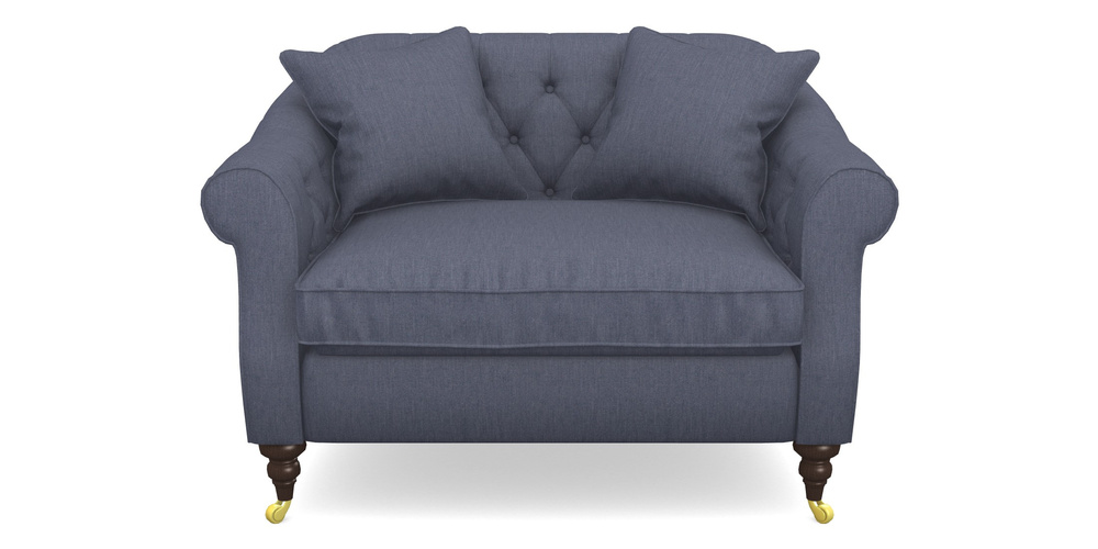 Product photograph of Abbotsbury Snuggler In Clever Cotton Mix - Oxford Blue from Sofas and Stuff Limited