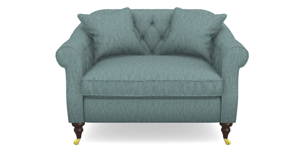 Product photograph of Abbotsbury Snuggler In Clever Cotton Mix - Teal from Sofas and Stuff Limited