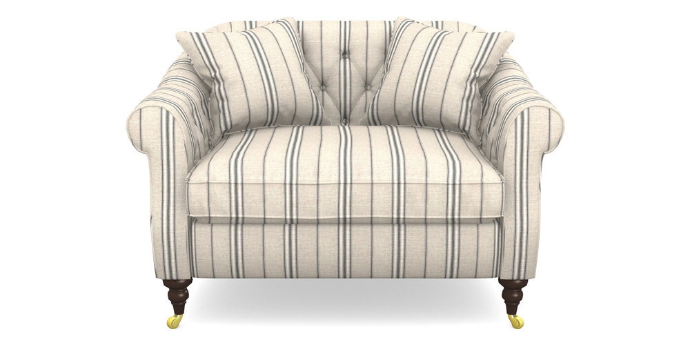 Product photograph of Abbotsbury Snuggler In Cloth 18 Stripes - Regimental - Bible Black from Sofas and Stuff Limited