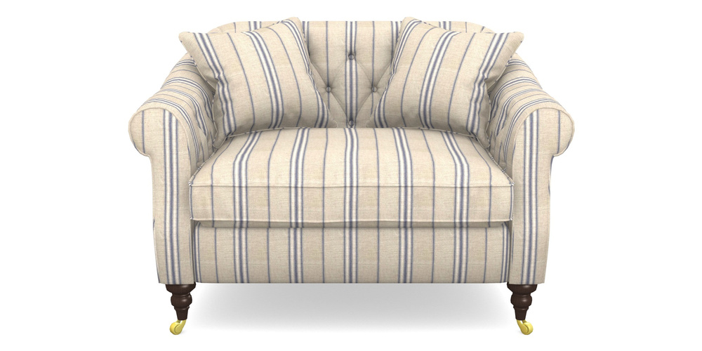 Product photograph of Abbotsbury Snuggler In Cloth 18 Stripes - Regimental - Indigo from Sofas and Stuff Limited