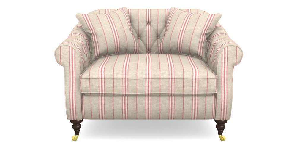 Product photograph of Abbotsbury Snuggler In Cloth 18 Stripes - Regimental - Cranberry from Sofas and Stuff Limited