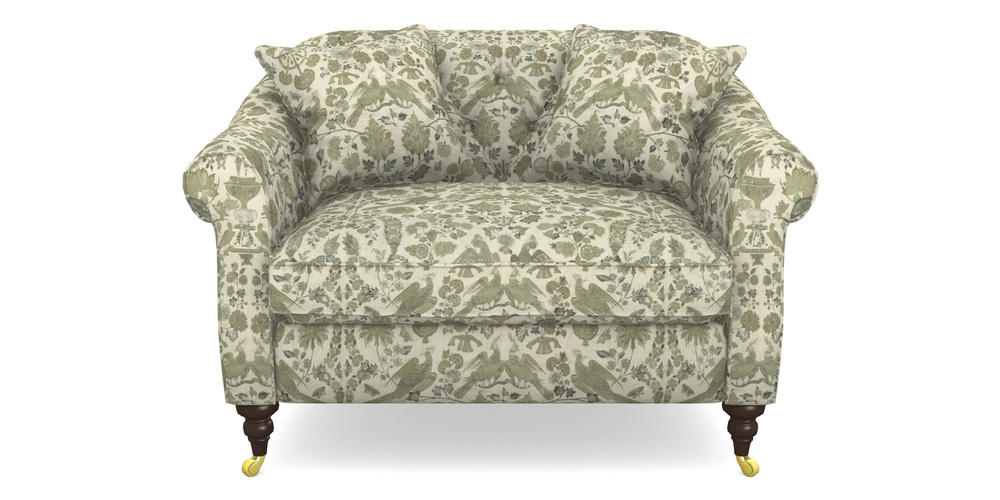 Product photograph of Abbotsbury Snuggler In V A Brompton Collection - Coromandel - Basil from Sofas and Stuff Limited