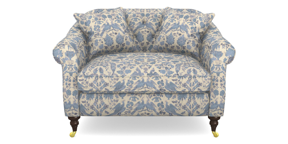 Product photograph of Abbotsbury Snuggler In V A Brompton Collection - Coromandel - Morning Blue from Sofas and Stuff Limited