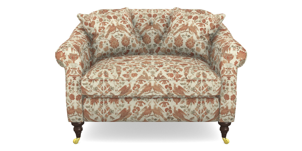 Product photograph of Abbotsbury Snuggler In V A Brompton Collection - Coromandel - Terracotta from Sofas and Stuff Limited