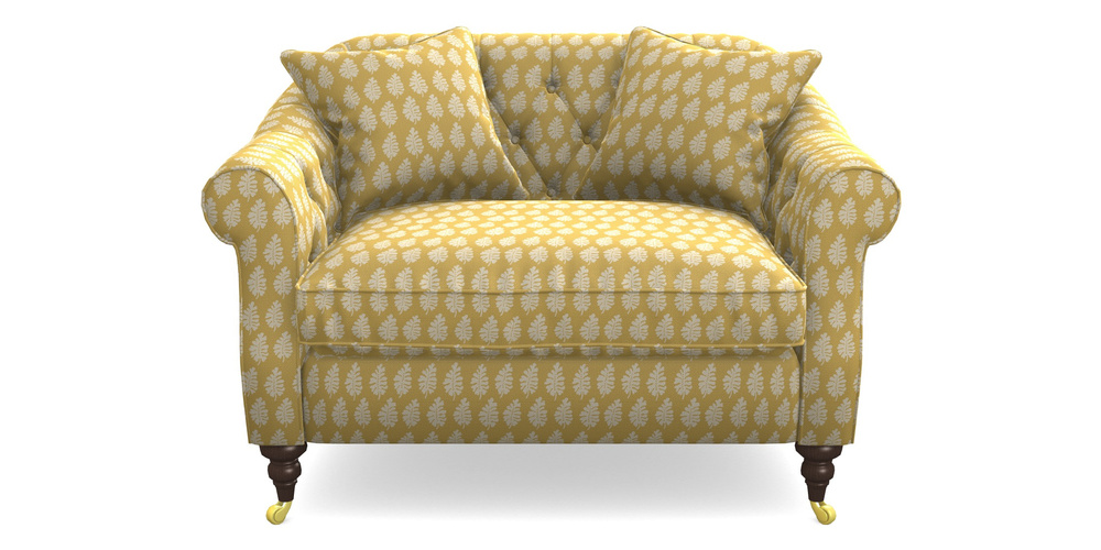 Product photograph of Abbotsbury Snuggler In Cloth 21 - Oak Leaf - Canary from Sofas and Stuff Limited