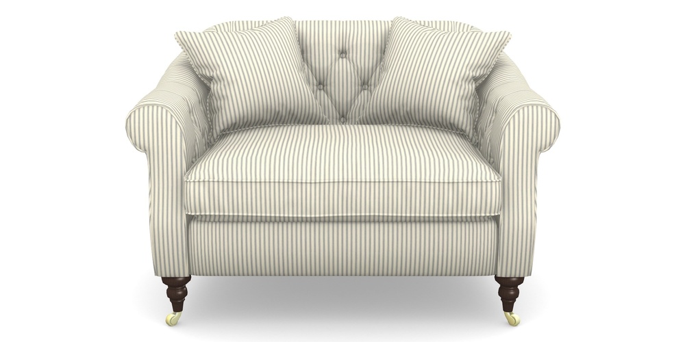 Product photograph of Abbotsbury Snuggler In Cotton Stripe - Airforce from Sofas and Stuff Limited