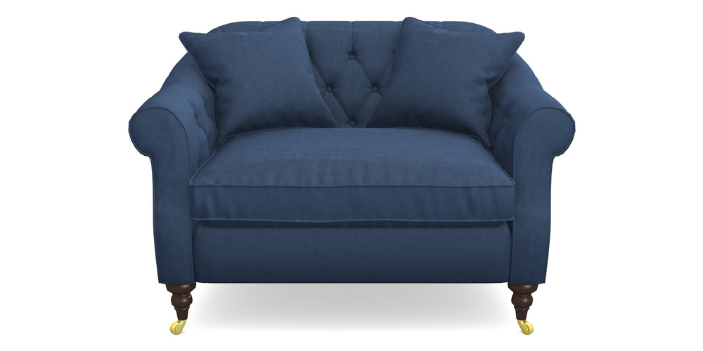 Product photograph of Abbotsbury Snuggler In Clever Tough And Eco Velvet - Agean from Sofas and Stuff Limited