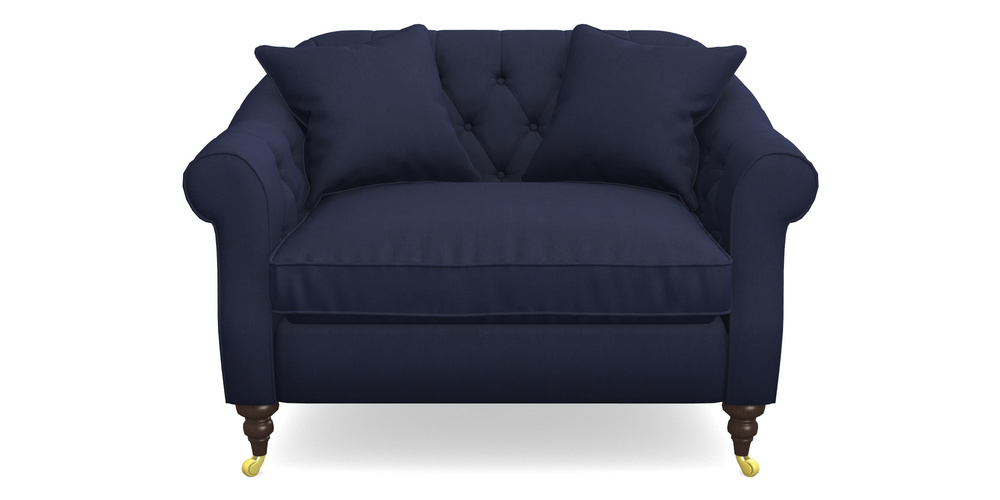 Product photograph of Abbotsbury Snuggler In Clever Tough And Eco Velvet - Indigo from Sofas and Stuff Limited