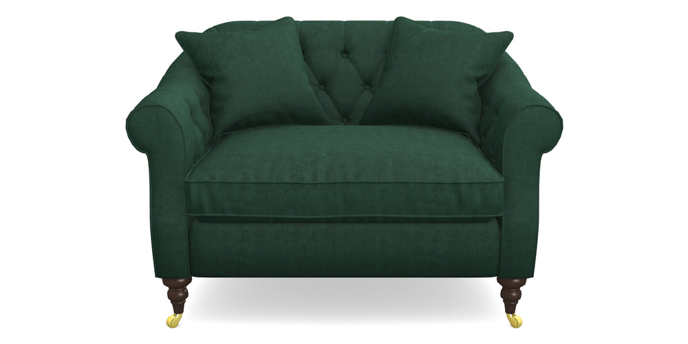 Product photograph of Abbotsbury Snuggler In Clever Tough And Eco Velvet - Pine from Sofas and Stuff Limited