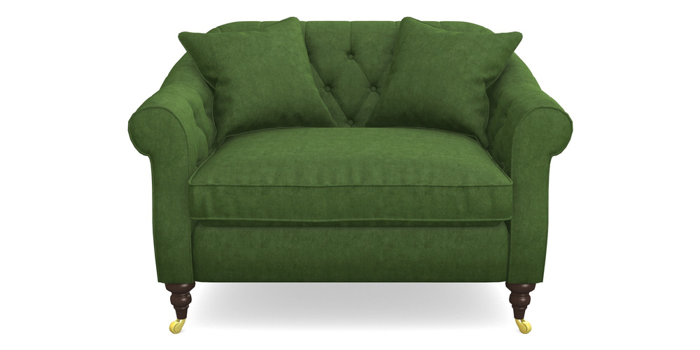 Product photograph of Abbotsbury Snuggler In Clever Tough And Eco Velvet - Shamrock from Sofas and Stuff Limited
