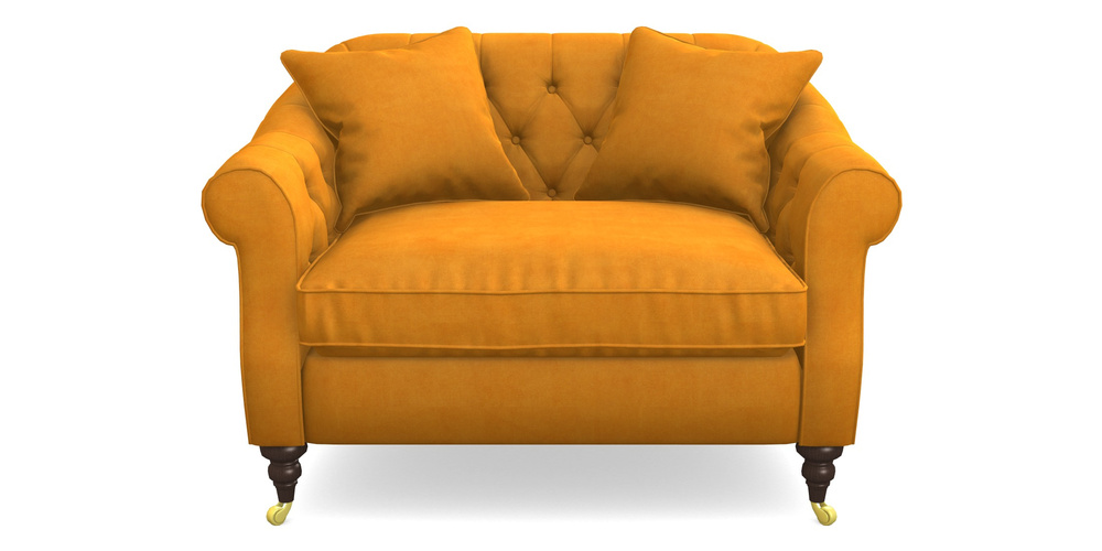 Product photograph of Abbotsbury Snuggler In Clever Tough And Eco Velvet - Spice from Sofas and Stuff Limited