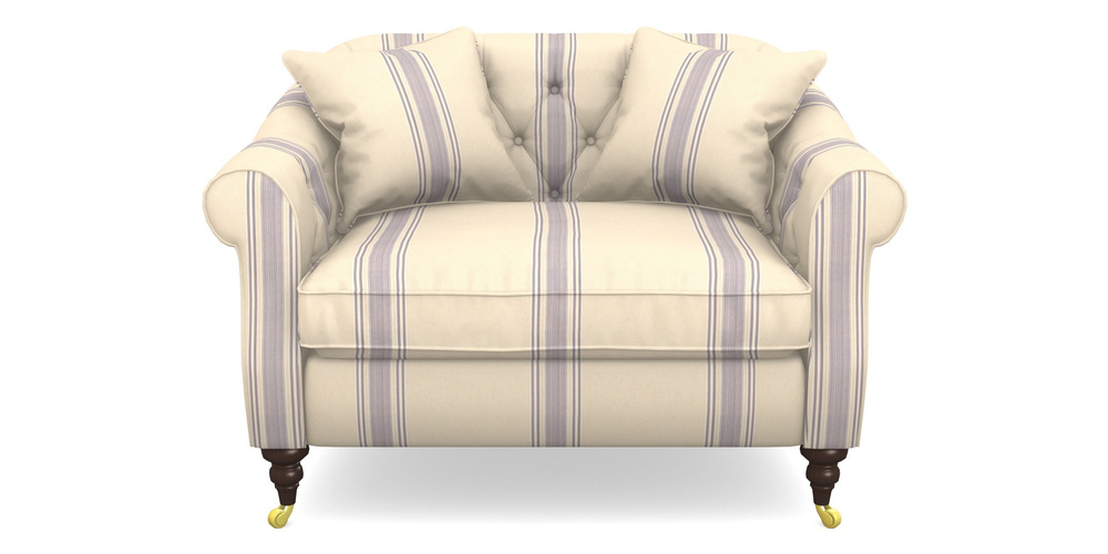Product photograph of Abbotsbury Snuggler In Cloth 22 - Racing Stripes Cheltenham - Blueberry from Sofas and Stuff Limited