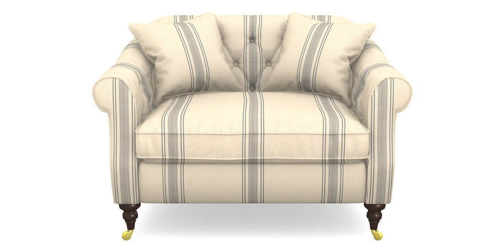 Product photograph of Abbotsbury Snuggler In Cloth 22 - Racing Stripes Cheltenham - Charcoal from Sofas and Stuff Limited
