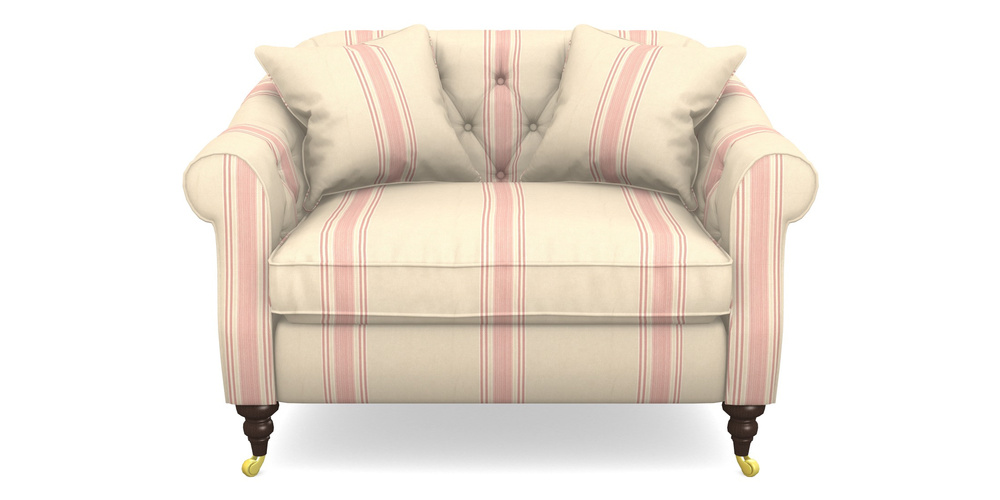 Product photograph of Abbotsbury Snuggler In Cloth 22 - Racing Stripes Cheltenham - Cherry from Sofas and Stuff Limited