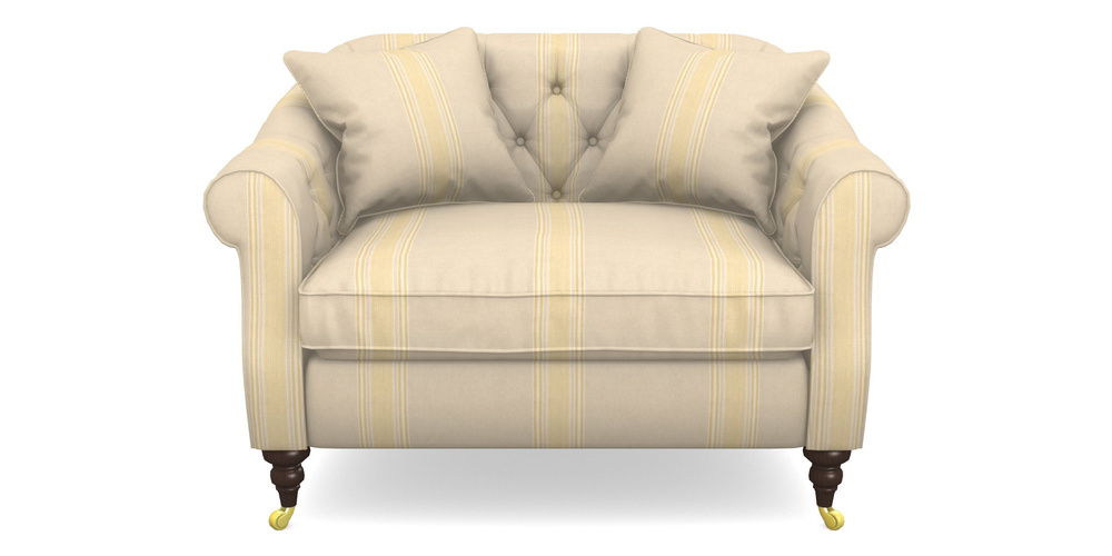 Product photograph of Abbotsbury Snuggler In Cloth 22 - Racing Stripes Cheltenham - Lemon from Sofas and Stuff Limited