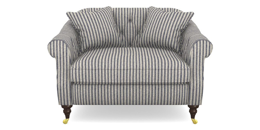 Product photograph of Abbotsbury Snuggler In Cloth 22 - Pinstripe - Deep Water from Sofas and Stuff Limited