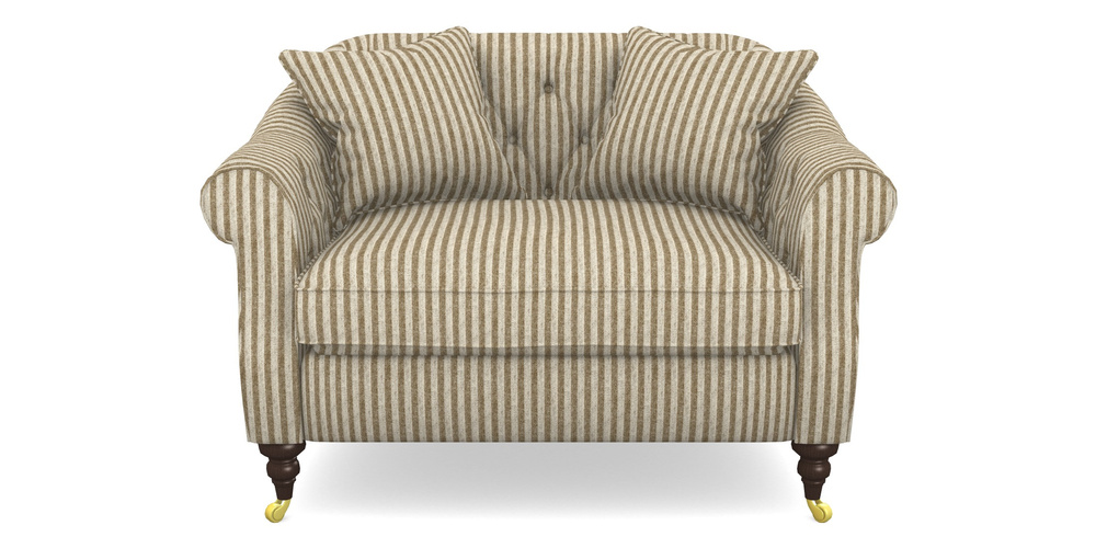 Product photograph of Abbotsbury Snuggler In Cloth 22 - Pinstripe - Fallen Leaf from Sofas and Stuff Limited