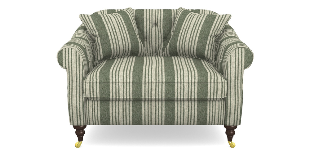 Product photograph of Abbotsbury Snuggler In Cloth 22 - Bayadere - Courgette from Sofas and Stuff Limited