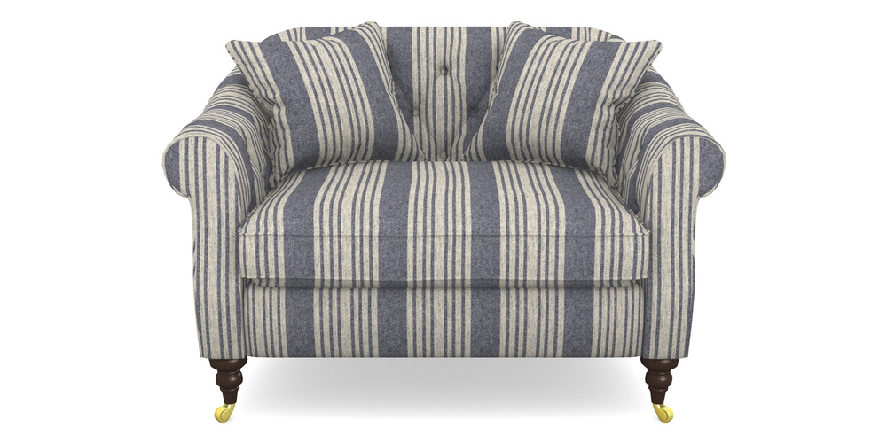 Product photograph of Abbotsbury Snuggler In Cloth 22 - Bayadere - Deep Water from Sofas and Stuff Limited