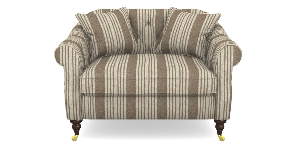 Product photograph of Abbotsbury Snuggler In Cloth 22 - Bayadere - Peat from Sofas and Stuff Limited