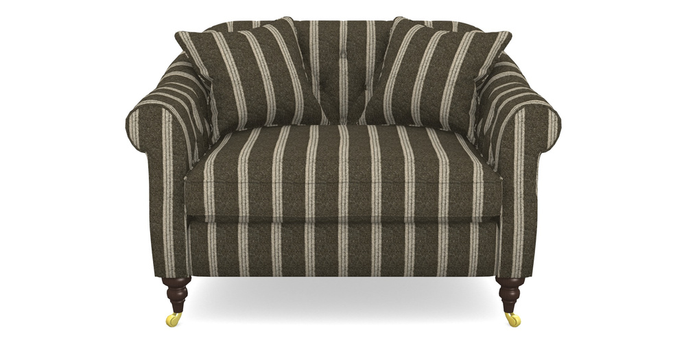Product photograph of Abbotsbury Snuggler In Cloth 20 - Design 2 - Olive Stripe from Sofas and Stuff Limited