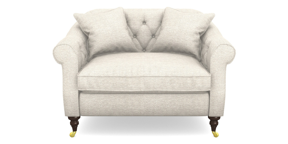 Product photograph of Abbotsbury Snuggler In Dundee Herringbone - Linen from Sofas and Stuff Limited