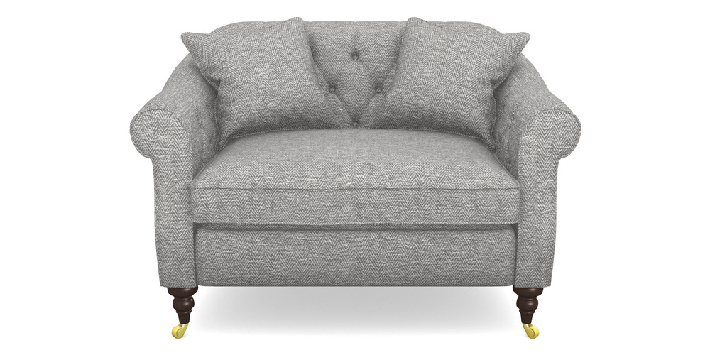 Product photograph of Abbotsbury Snuggler In Dundee Herringbone - Marble from Sofas and Stuff Limited