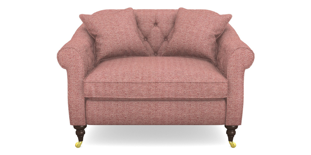 Product photograph of Abbotsbury Snuggler In Dundee Herringbone - Rose from Sofas and Stuff Limited