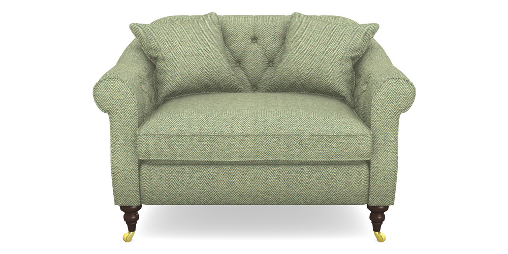 Product photograph of Abbotsbury Snuggler In Dundee Herringbone - Sage from Sofas and Stuff Limited