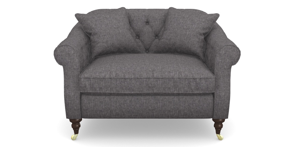 Product photograph of Abbotsbury Snuggler In Easy Clean Plain - Ash from Sofas and Stuff Limited