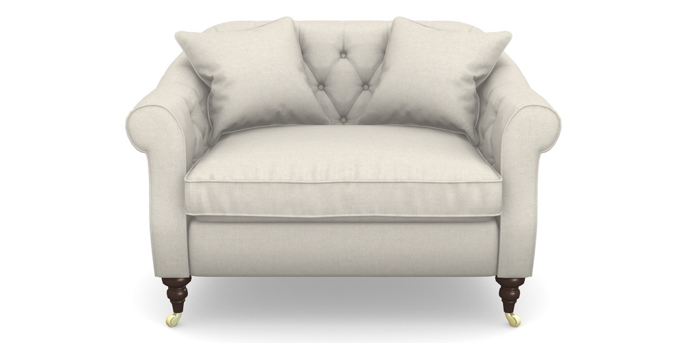 Product photograph of Abbotsbury Snuggler In Easy Clean Plain - Chalk from Sofas and Stuff Limited