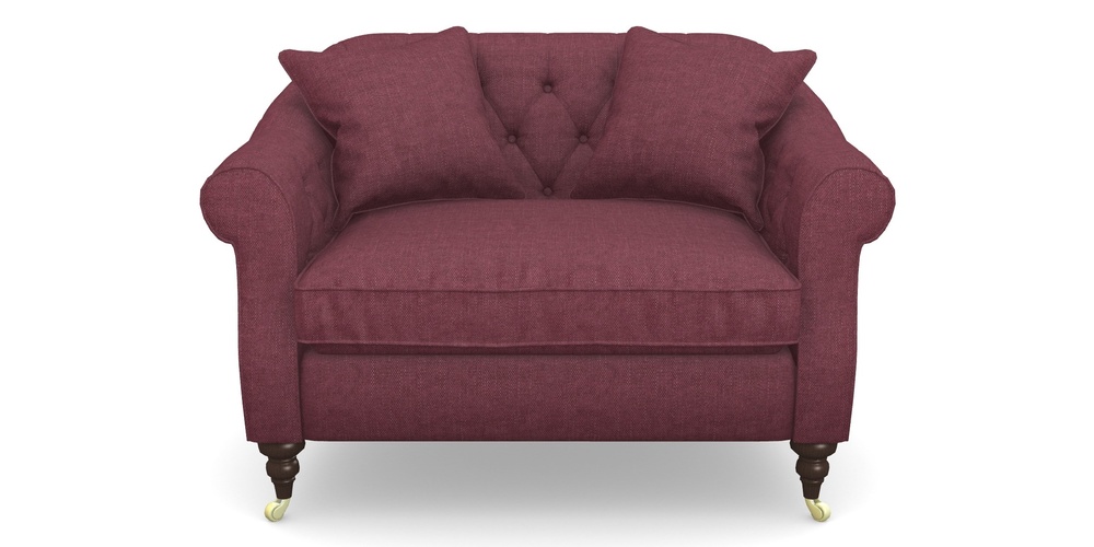 Product photograph of Abbotsbury Snuggler In Easy Clean Plain - Chianti from Sofas and Stuff Limited