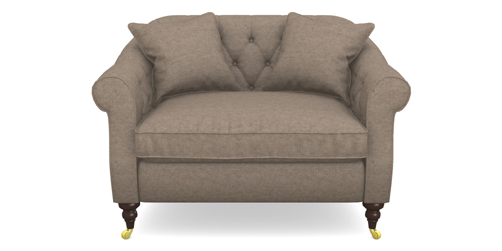 Product photograph of Abbotsbury Snuggler In Easy Clean Plain - Camel from Sofas and Stuff Limited