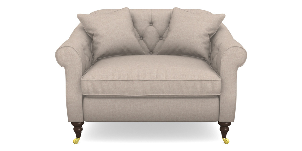 Product photograph of Abbotsbury Snuggler In Easy Clean Plain - Cream from Sofas and Stuff Limited
