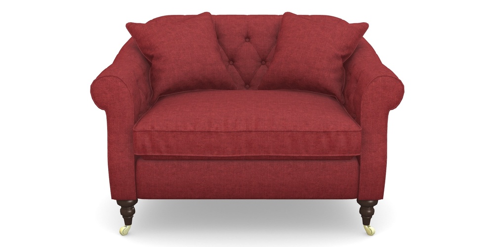 Product photograph of Abbotsbury Snuggler In Easy Clean Plain - Claret from Sofas and Stuff Limited