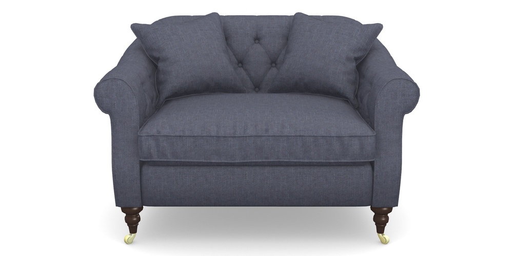 Product photograph of Abbotsbury Snuggler In Easy Clean Plain - Navy from Sofas and Stuff Limited